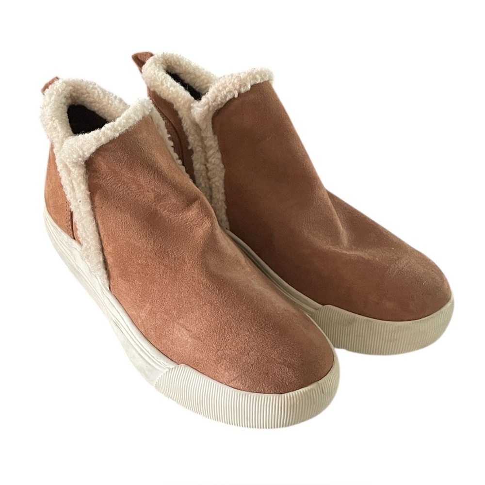 Dr. Scholl’s‎ Women’s Brown Suede Fur Time Off Yo Sneaker Ankle Boot Size 8.5